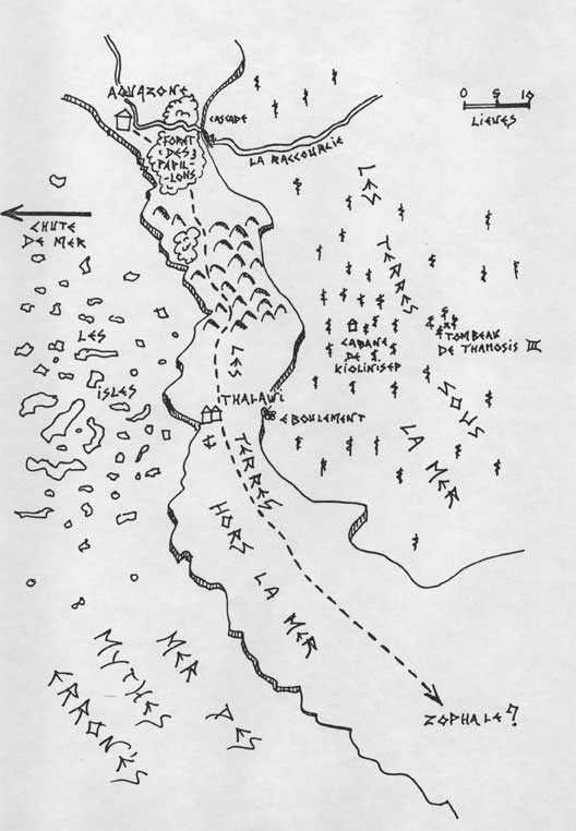 Les Terres sous la Mer et les Terres Hors la Mer,  carte de Jacques Giralt...