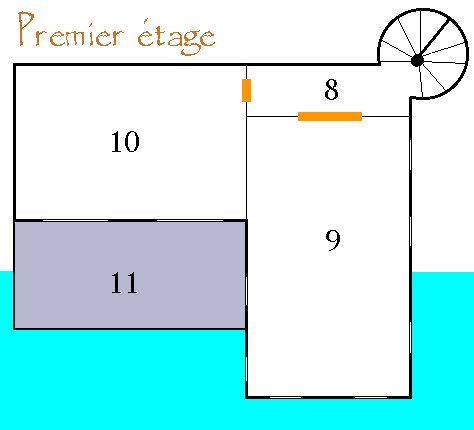 Plan de la demeure de Sulfurine Nytra, premier étage...