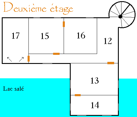 Plan de la demeure de Sulfurine Nytra, deuxième étage...