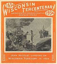 Jean Nicolet - Enveloppe premier jour datée du jour d'émission, le 7 juillet 1934...