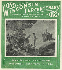 Jean Nicolet - Enveloppe premier jour datée du jour d'émission, le 7 juillet 1934...