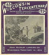 Jean Nicolet - Enveloppe premier jour datée du jour d'émission, le 7 juillet 1934...