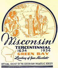 Jean Nicolet - Enveloppe premier jour datée du jour d'émission, le 7 juillet 1934...