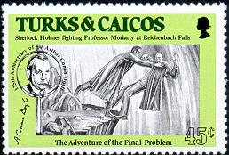 Timbre Sherlock Holmes - Iles Turks et Caicos - 1984...