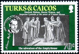 Timbre Sherlock Holmes - Iles Turks et Caicos - 1984...