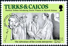 Timbre Sherlock Holmes - Iles Turks et Caicos - 1984...