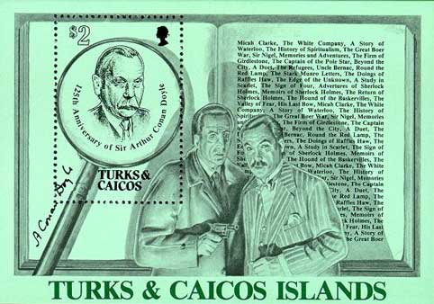 Timbre Sherlock Holmes - Iles Turks et Caicos - 1984...